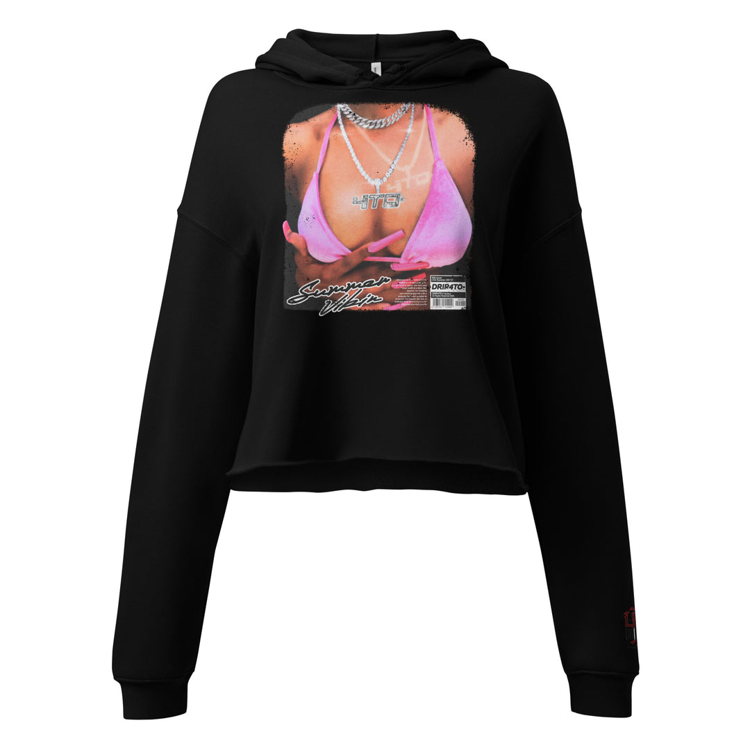 Pink Mirage Crop Hoodie